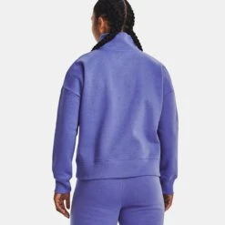 Under Armour Women's UA Rival Fleece Half Zip Baja Blue / White -Outdoor Clothing Store v5 1373030 495 bc