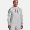 Under Armour Women's Armour Fleece® Left Chest Hoodie Halo Gray Light Heather / Black -Outdoor Clothing Store v5 1373055 014 fc